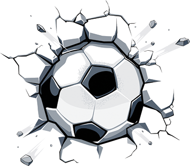 Vinyl teppich kinderzimmer 3d fußball motiv - TenStickers