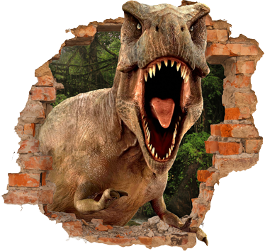 Vinyl teppich kinderzimmer mit 3d t-rex design - TenStickers