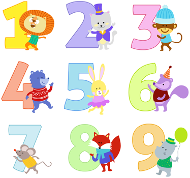 Vinyl teppich kinderzimmer mit zahlenstickern - TenStickers