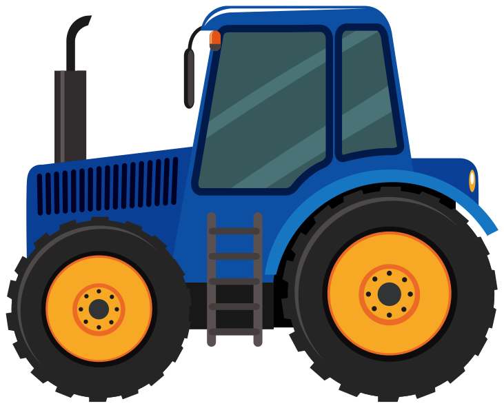 Vinyl teppich kinderzimmer blauer traktor - TenStickers