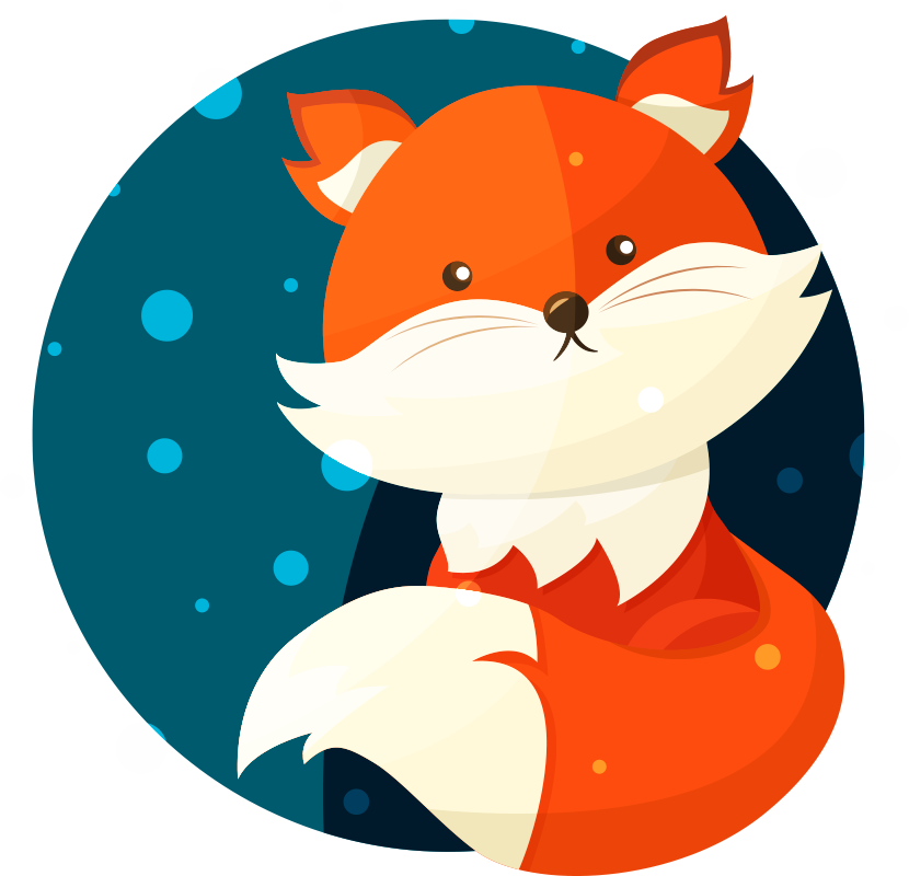 Vinyl teppich kinderzimmer mit süßem fuchsdesign - TenStickers
