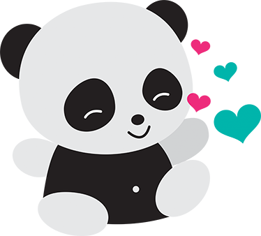 Vinyl teppich kinderzimmer mit süßem panda bären - TenStickers