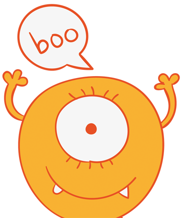 Vinyl teppich kinderzimmer mit gelber monsteraufkleber - TenStickers