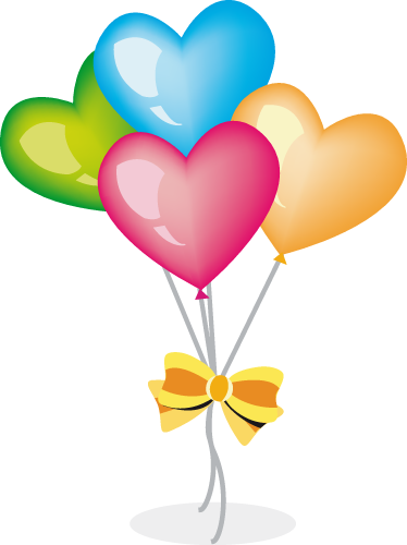 Vinyl teppich kinderzimmer herzförmige luftballons - TenStickers