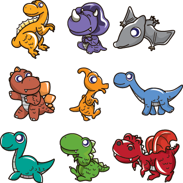 Vinyl teppich kinderzimmer mit dino aufklebern - TenStickers
