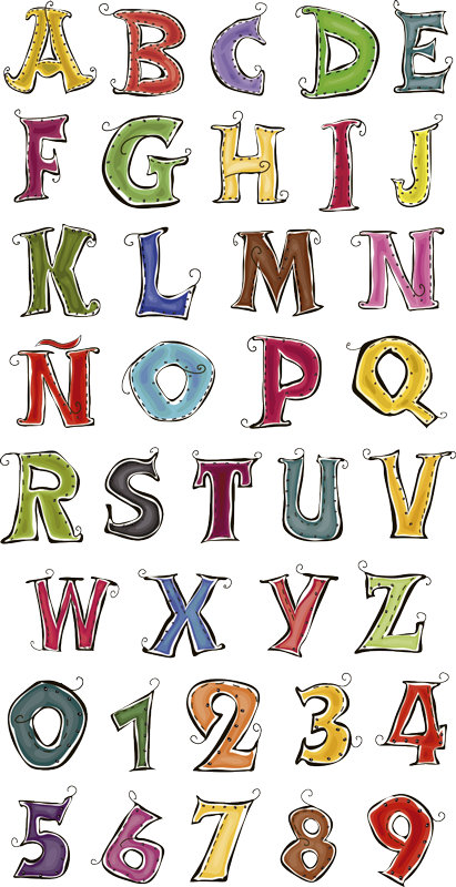 Vinyl teppich kinderzimmer mit spanischem alphabet - TenStickers