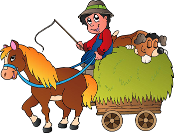 Vinyl teppich kinderzimmer mit schaukelpferd und wagen - TenStickers