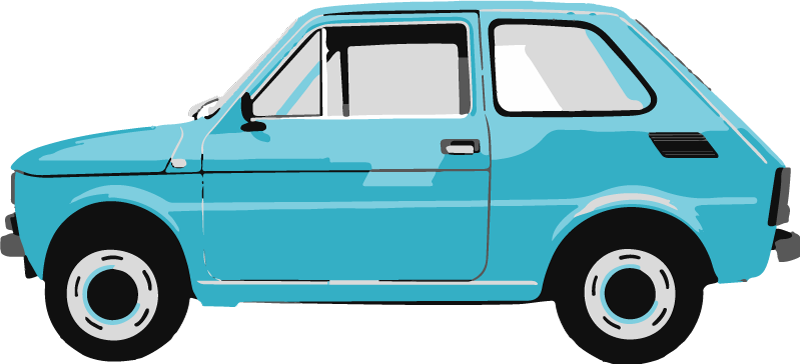 Vinyl teppich kinderzimmer blauer oldtimer - TenStickers
