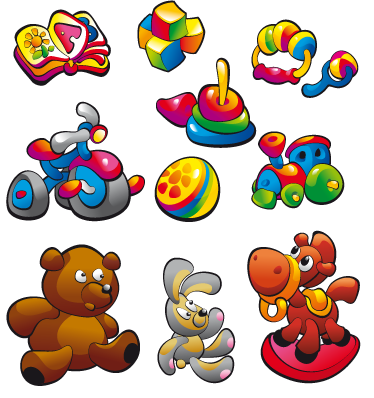 Vinyl teppich kinderzimmer spielzeug sticker sammlung - TenStickers