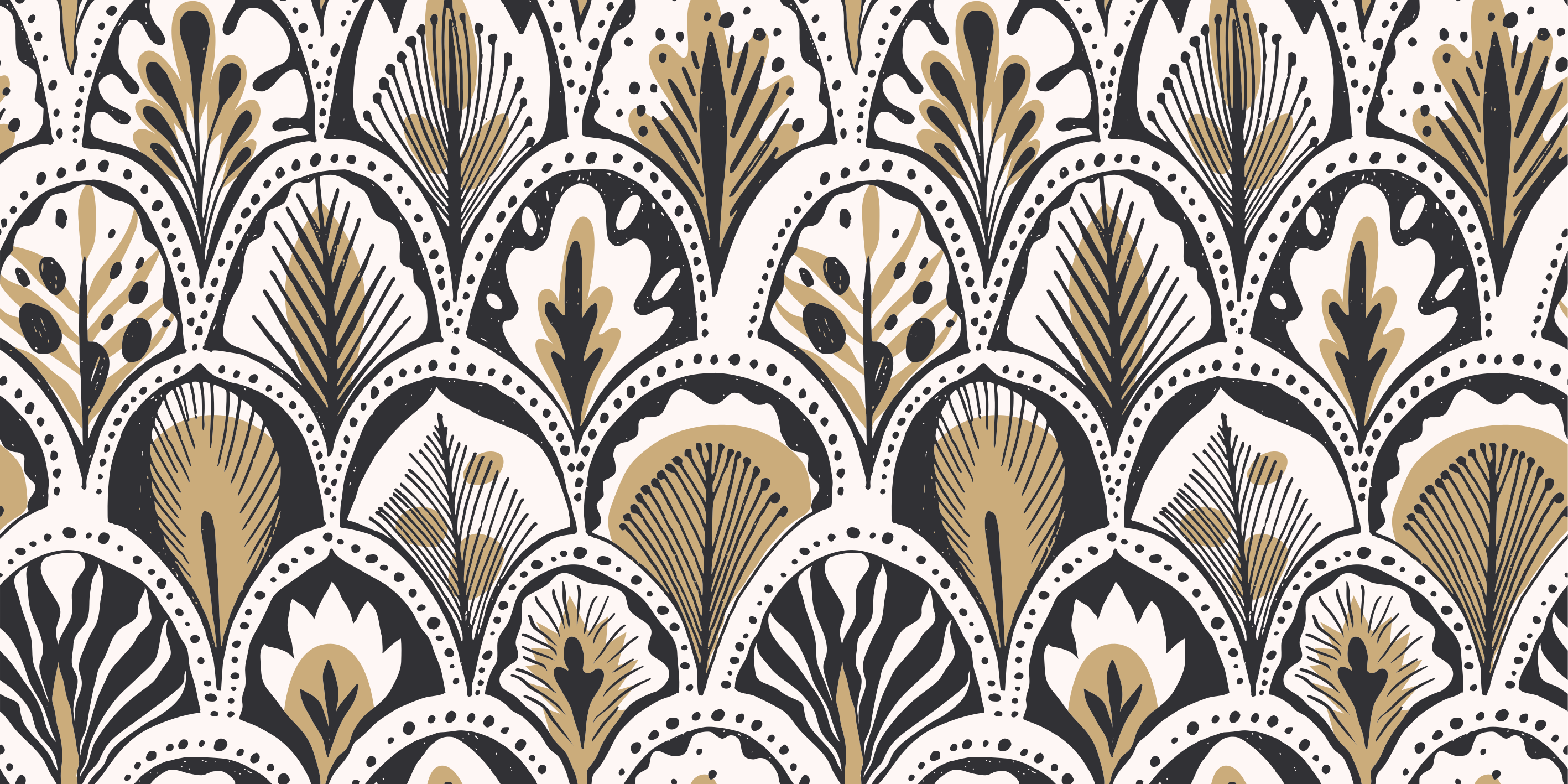Vinyl teppich schlafzimmer im art deco fächerdesign - TenStickers