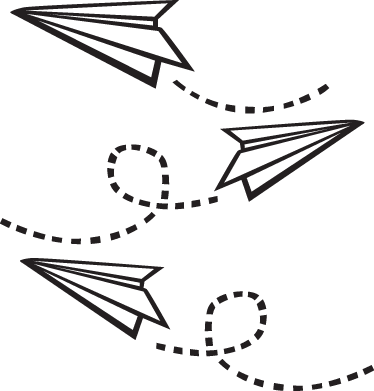 Vinyl teppich spiele papierflugzeug dekor - TenStickers