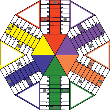 Vinyl teppich spiele geometrisches parchis spielbrett - TenStickers