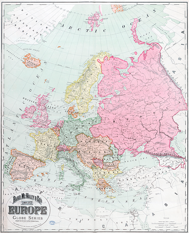 Vinyl teppich weltkarte europa karte 1900 - TenStickers