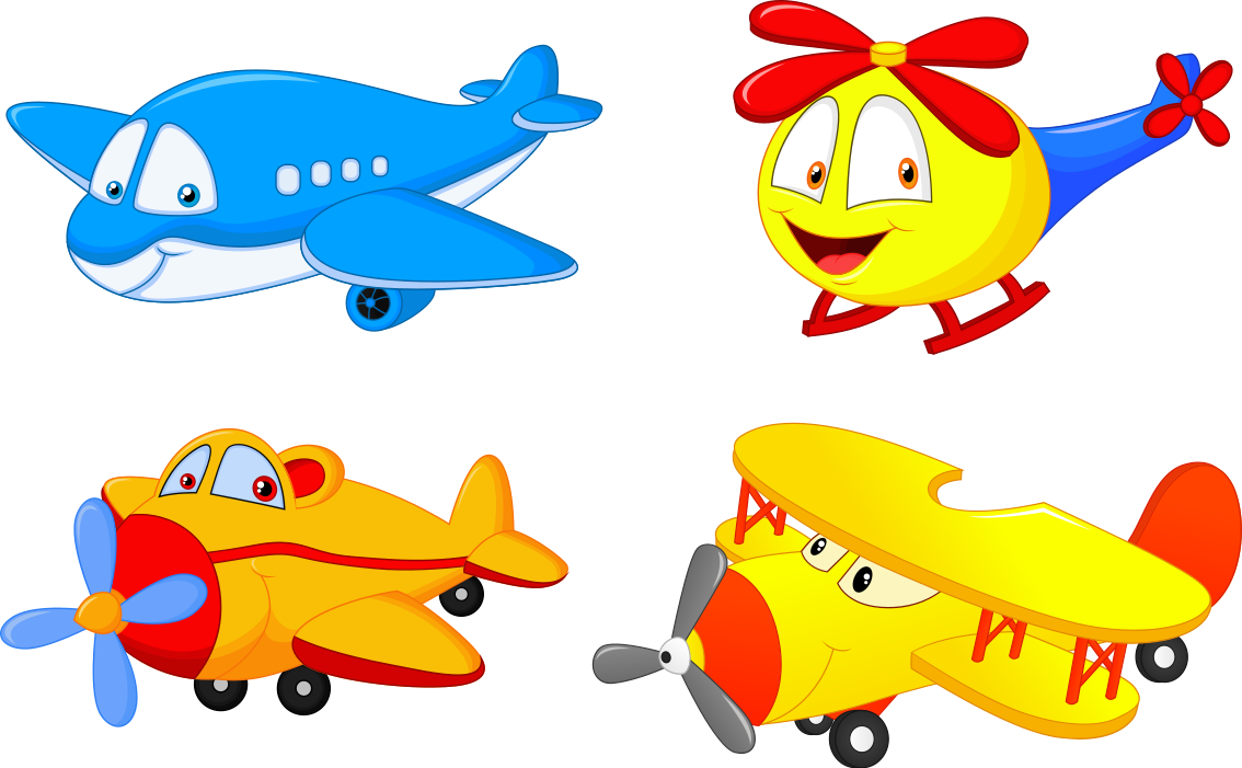 Vinyl teppich kinderzimmer mit flugzeugen und hubschraubern - TenStickers