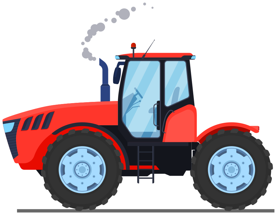 Vinyl teppich kinderzimmer roter neuer traktor - TenStickers