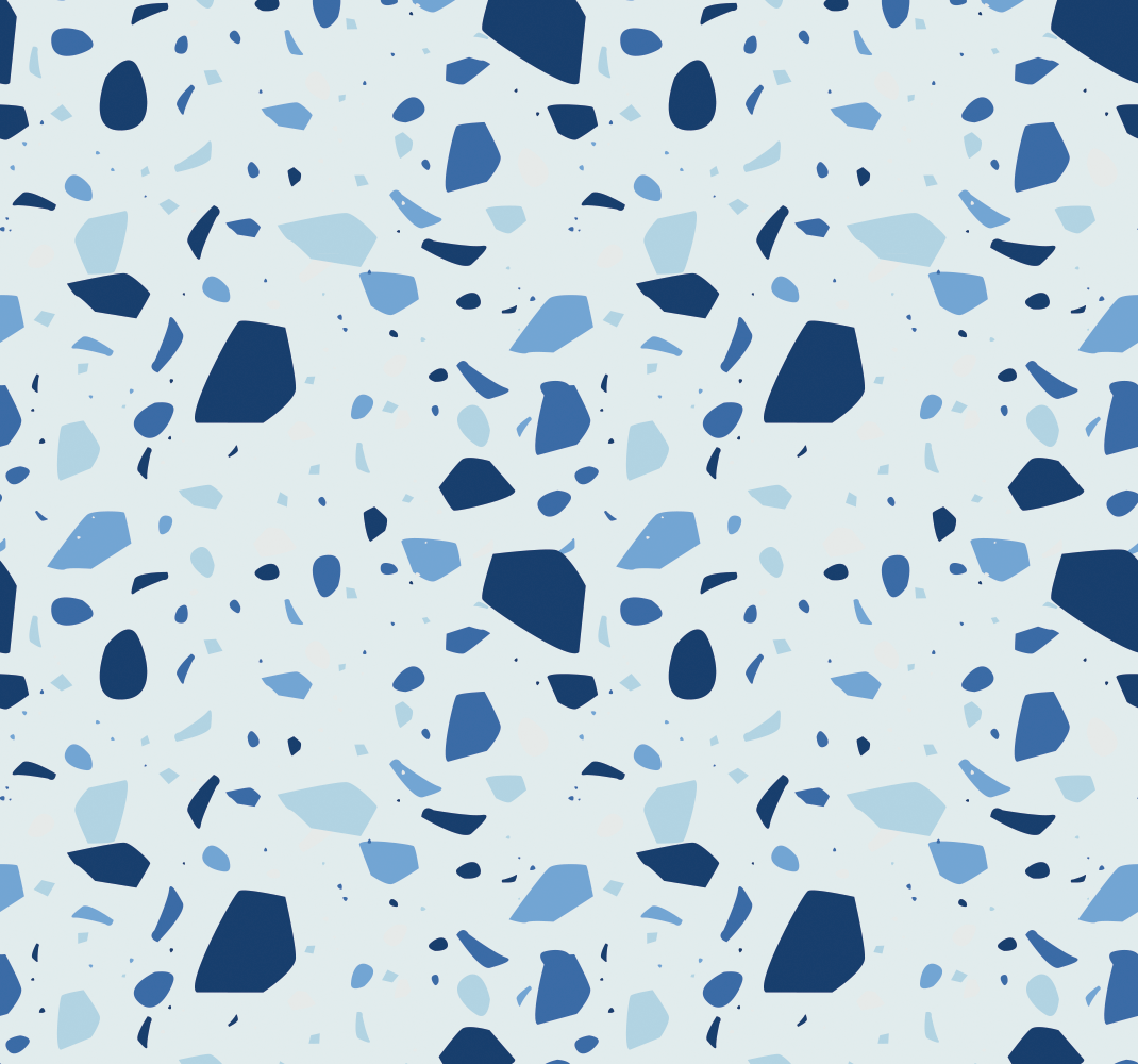 Vinyl teppich badezimmer in blauem terrazzo - TenStickers