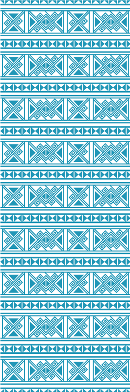 Vinyl teppich badezimmer mit blauem muster - TenStickers