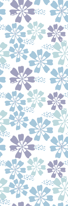 Vinyl teppich badezimmer mit pastellfarbenem blumenmuster - TenStickers