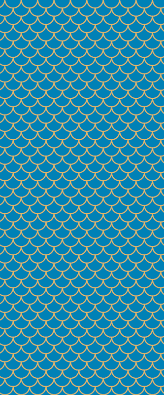 Vinyl teppich badezimmer mit blauem fischschuppenmuster - TenStickers