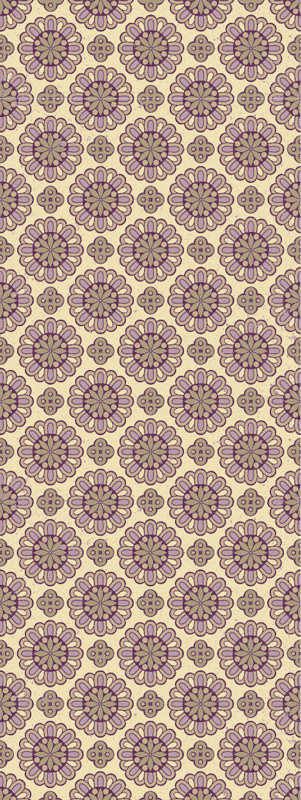 Vinyl teppich badezimmer lila ethnisches mandala - TenStickers