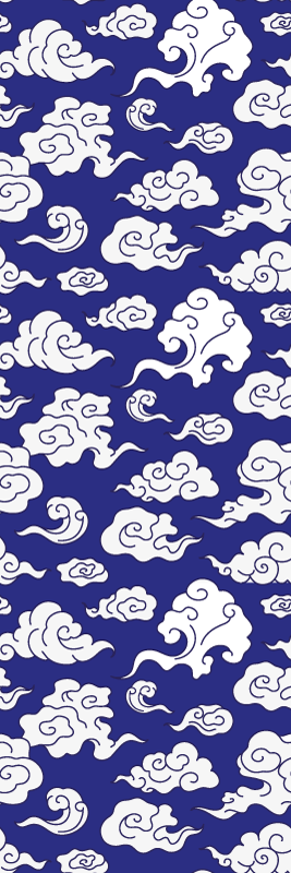 Vinyl teppich badezimmer weiße wolken blaue hintergrund - TenStickers