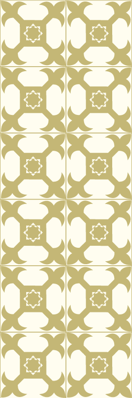 Vinyl teppich badezimmer mit hellen eleganten fliesenmuster - TenStickers