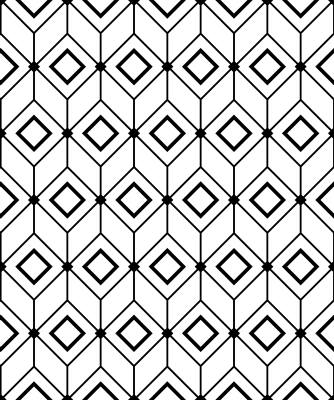 Vinyl teppich geometrisch moderne diamantelemente - TenStickers