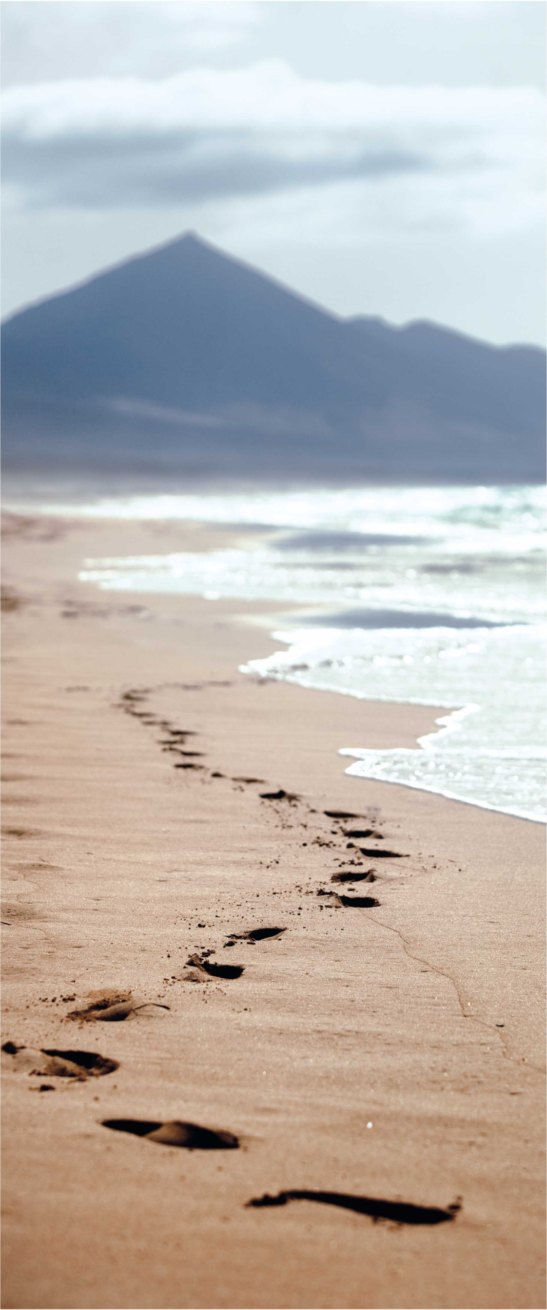 Vinyl teppich badezimmer fußabdruck am strand - TenStickers