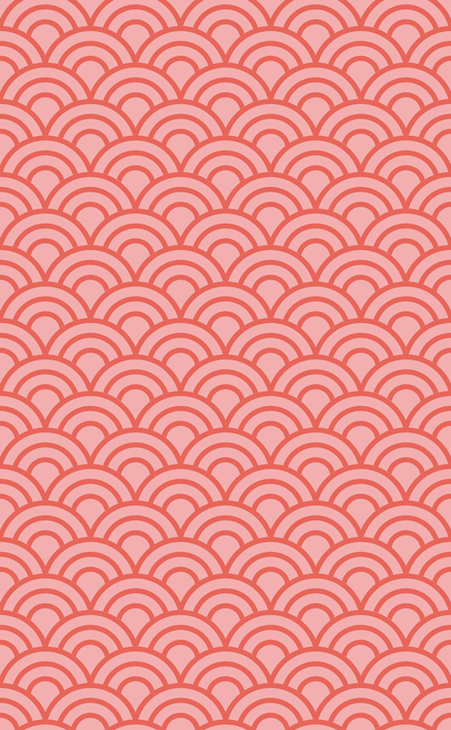 Vinyl teppich badezimmer in living coral pantone - TenStickers
