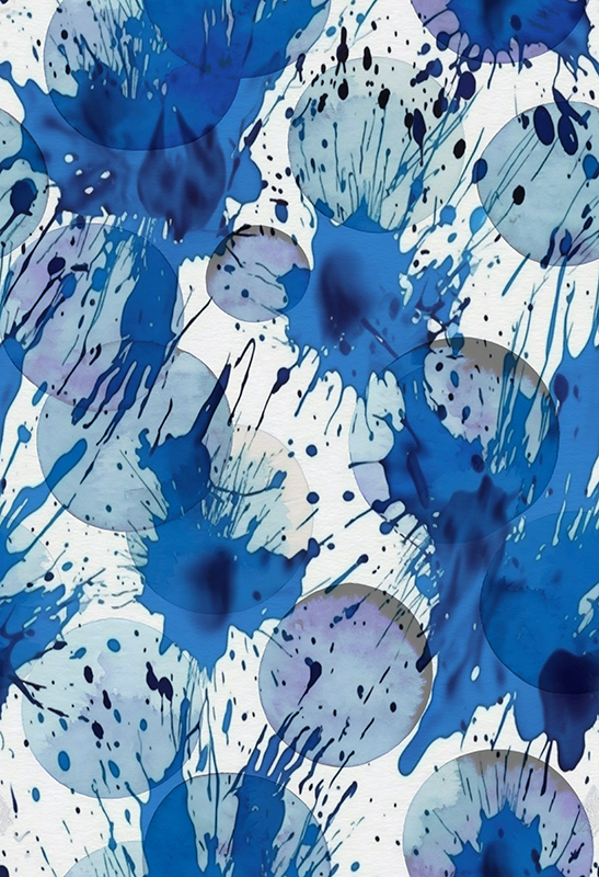 Vinyl teppich badezimmer blaue tinten kreise - TenStickers