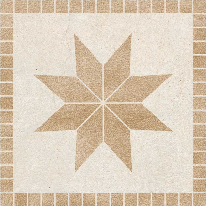 Vinyl teppich badezimmer braune sternfliese - TenStickers