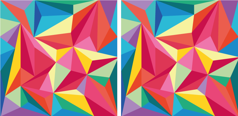 Vinyl teppich badezimmer mit buntem geometrischen muster - TenStickers