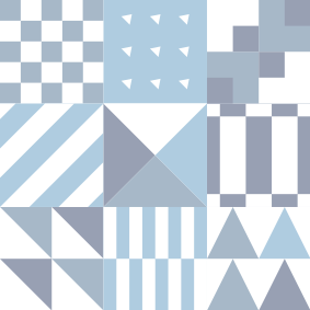 Vinyl teppich badezimmer geometrisches blaues muster - TenStickers