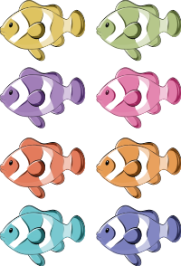 Vinyl teppich badezimmer mit clownfisch duschaufklebern - TenStickers