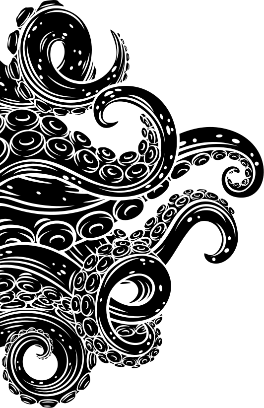 Vinyl teppich badezimmer mit oktopus tentakeln duschvorhang - TenStickers