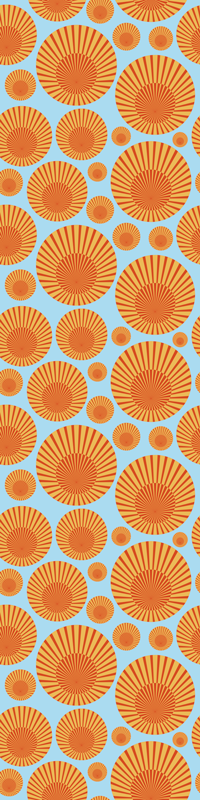 Vinyl teppich küche 70er jahre sonnenschein kühlschrank - TenStickers