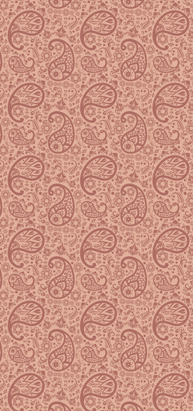 Vinyl teppich küche mit paisley-muster kühlschrank - TenStickers
