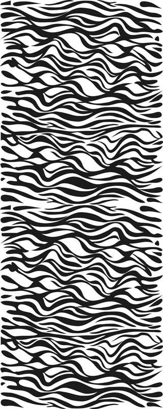 Vinyl teppich küche zebra hintergrund kühlschrank - TenStickers