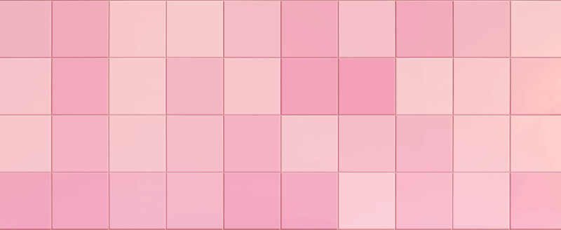 Vinyl teppich küche mit rosa quadraten - TenStickers