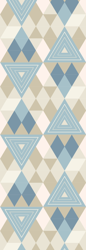 Vinyl teppich schlafzimmer geometrisches blau-muster - TenStickers