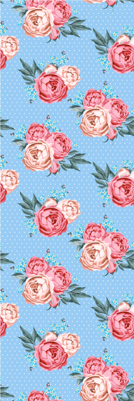 Vinyl teppich schlafzimmer im shabby chic mit punkten - TenStickers