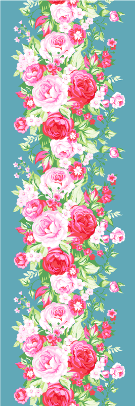 Vinyl teppich schlafzimmer türkis shabby chic muster - TenStickers