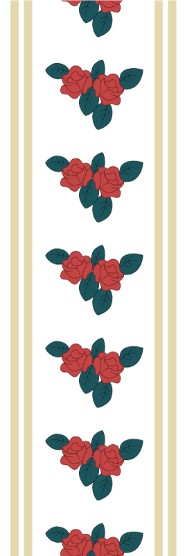Vinyl teppich schlafzimmer mit shabby chic rosenmuster - TenStickers