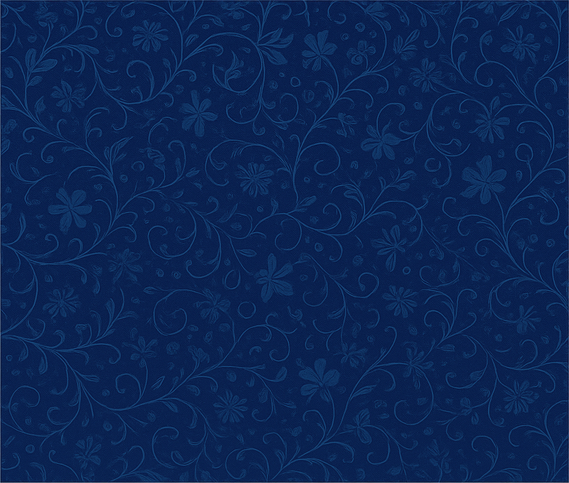 Vinyl teppich schlafzimmer mit navyblauem blumenmuster - TenStickers