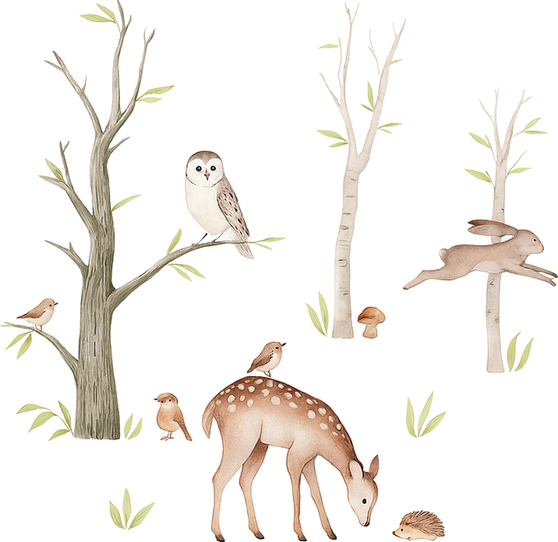 Vinyl teppich schlafzimmer ruhiger herbstwald - TenStickers