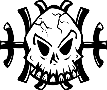 Vinyl teppich schlafzimmer mit totenkopf-design - TenStickers