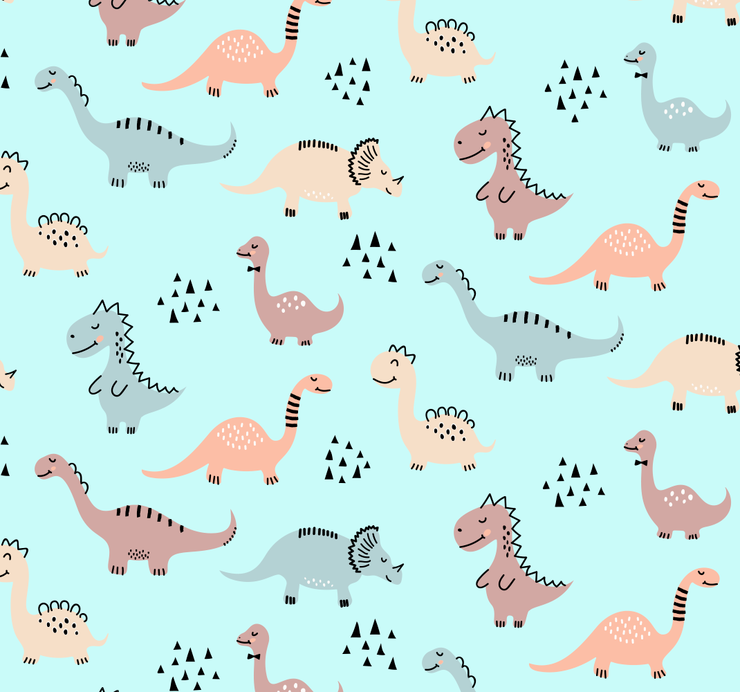 Vinyl teppich schlafzimmer blauer hintergrund mit dinosaurus - TenStickers