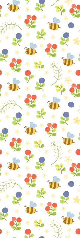 Vinyl teppich schlafzimmer mit niedlichem bienen design - TenStickers