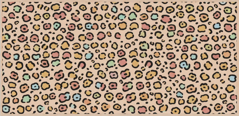 Vinyl teppich schlafzimmer leopardenpastellprint - TenStickers