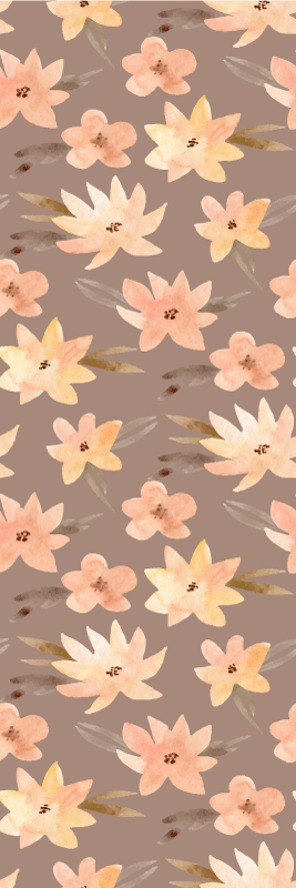 Vinyl teppich schlafzimmer aquarella blumen pastellfarben - TenStickers